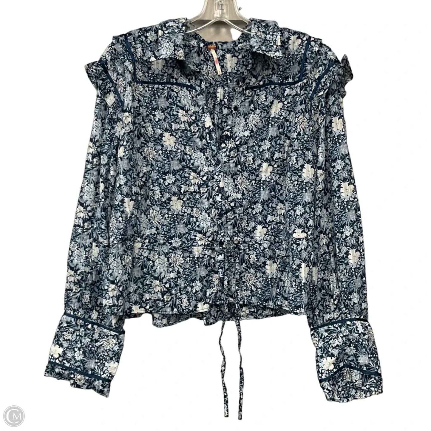 Top Long Sleeve By Free People In Floral Print, Size: M