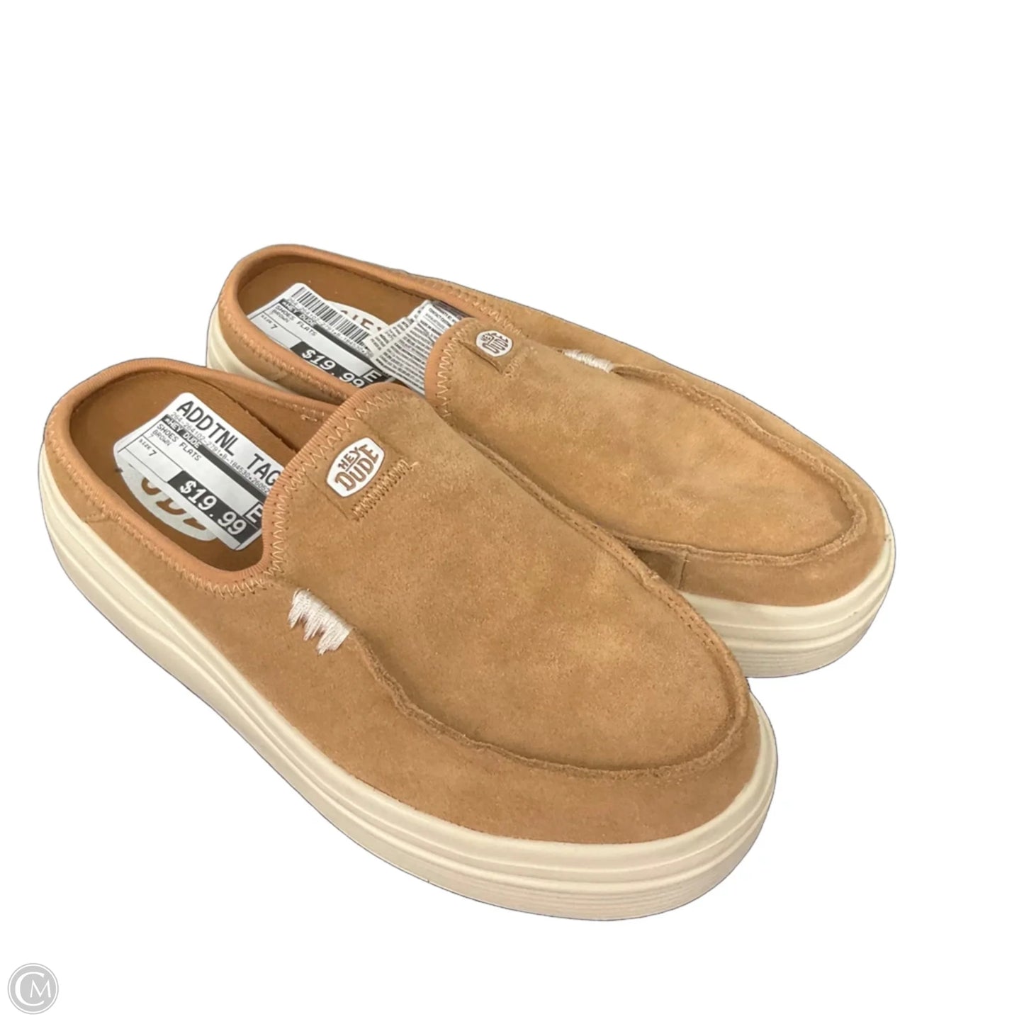 Shoes Flats By Hey Dude In Brown, Size: 7