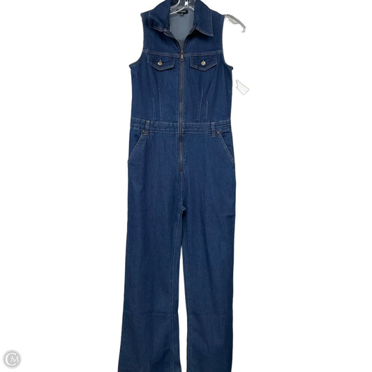 Jumpsuit By Bebe In Blue Denim, Size: M