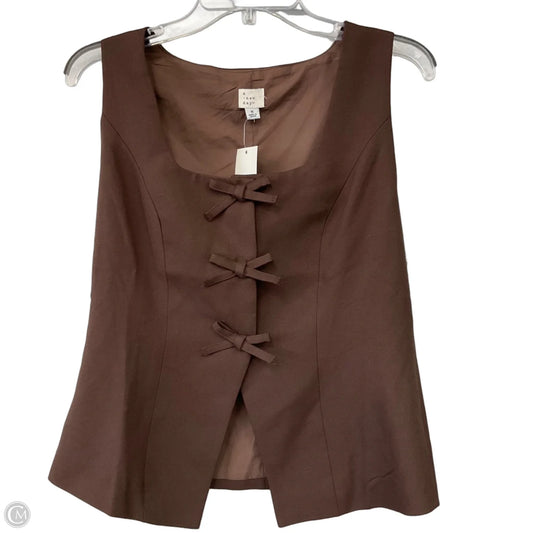 Top Sleeveless By A New Day In Brown, Size: M