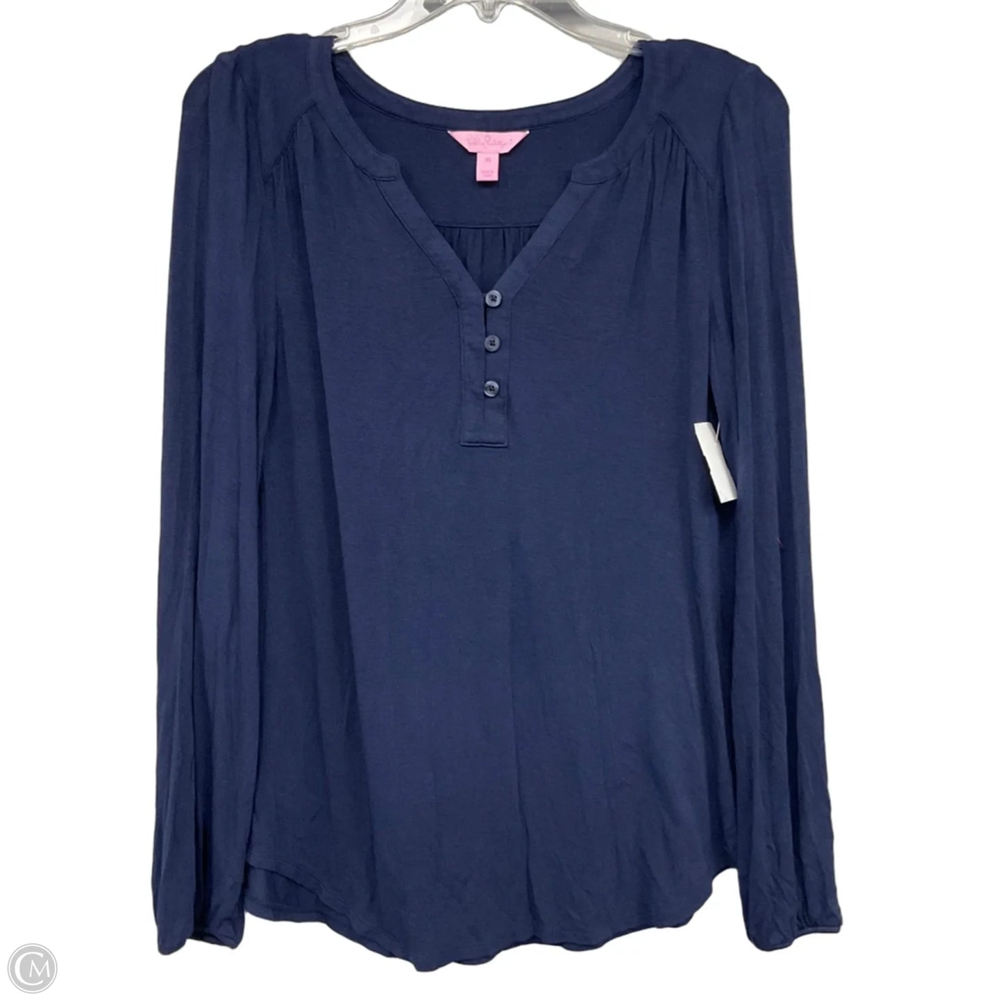 Top Long Sleeve Designer By Lilly Pulitzer In Blue, Size: Xs