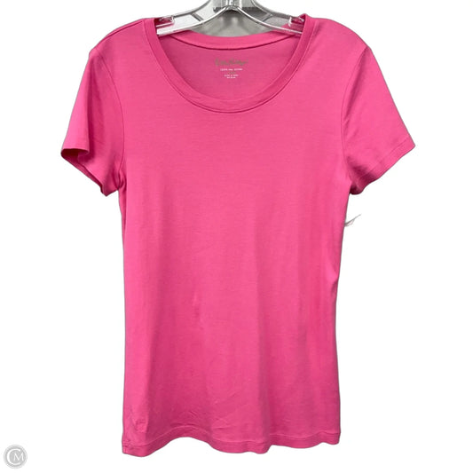 Top Short Sleeve Designer By Lilly Pulitzer In Pink, Size: L