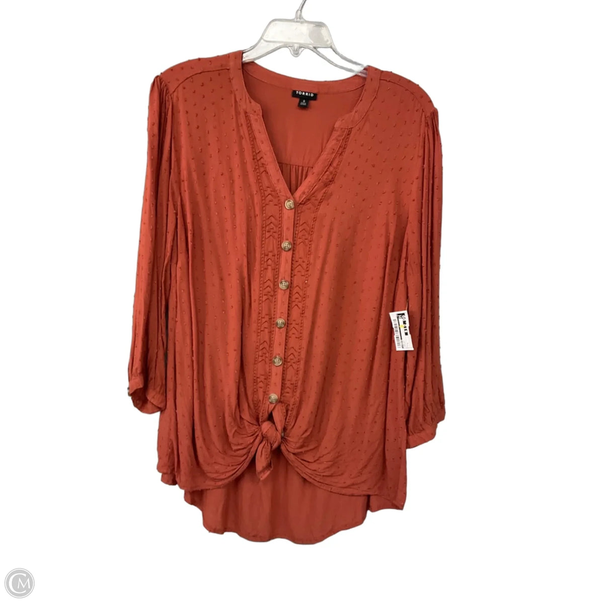 Top Long Sleeve By Torrid In Orange, Size: L