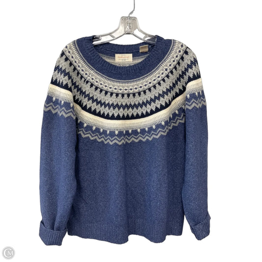 Sweater By Weatherproof In Blue, Size: L