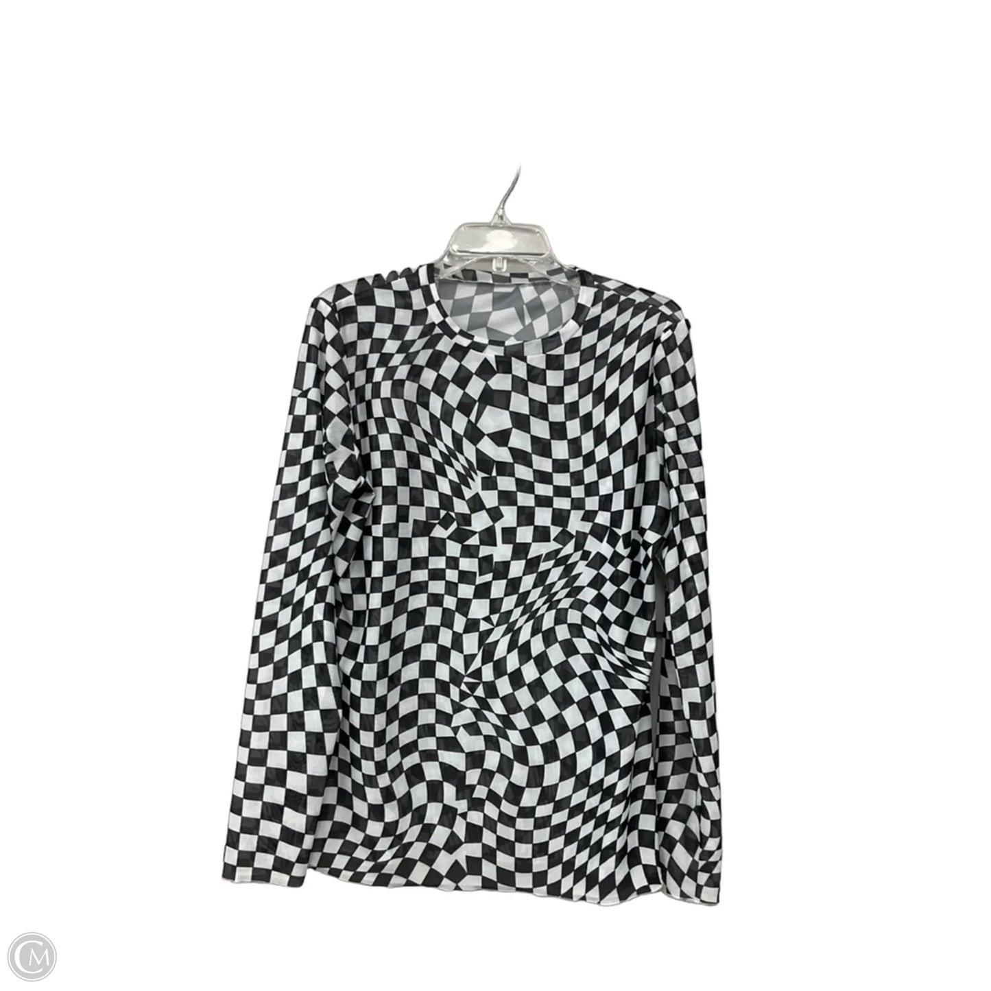 Top Long Sleeve By Cmf In Black & White, Size: Xxl