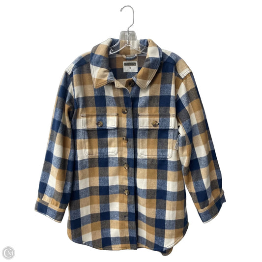 Jacket Shirt By Old Navy In Plaid Pattern, Size: L