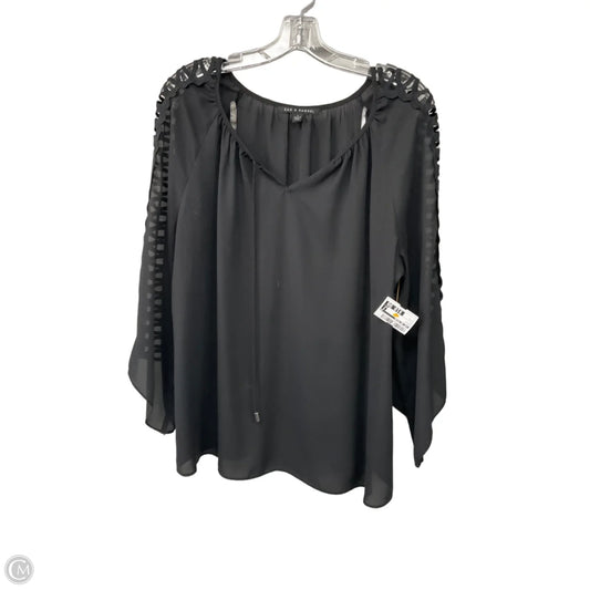 Top Long Sleeve By Zac And Rachel In Black, Size: L
