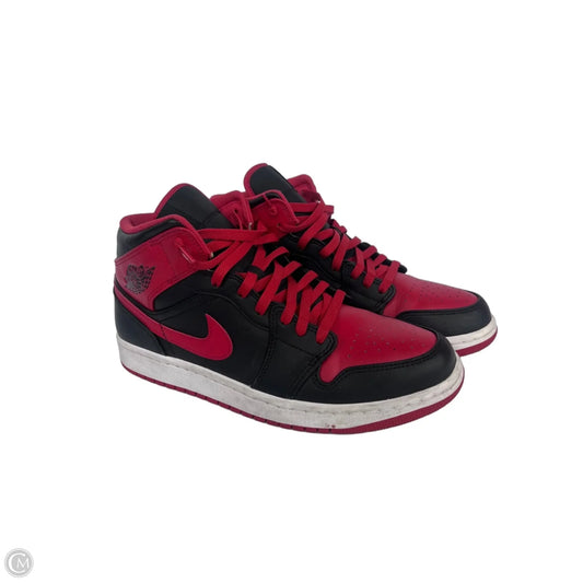 Shoes Luxury Designer By Jordan In Black & Red, Size: 11.5