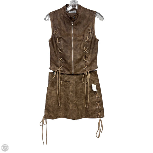 Skirt Set 2pc By Princess Polly In Brown, Size: 4