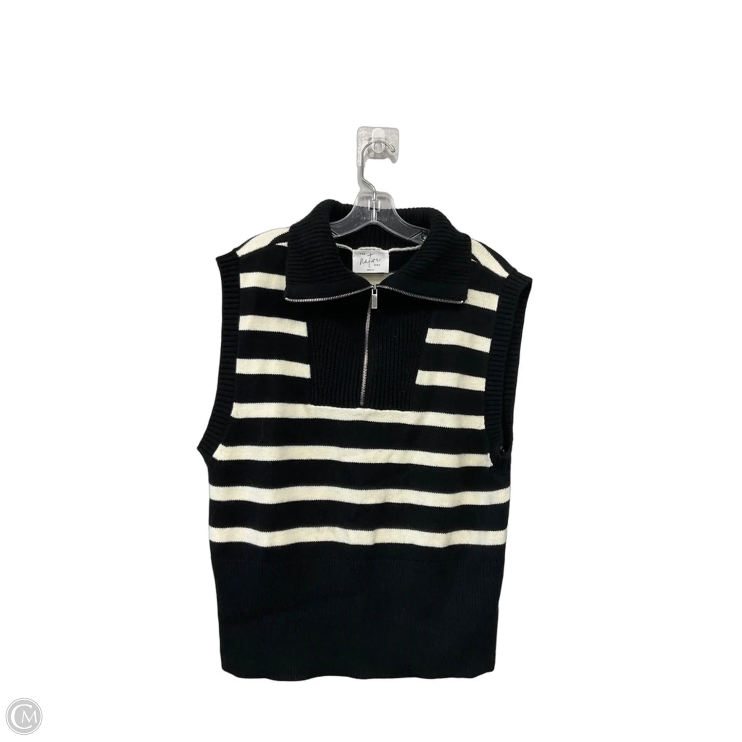 Vest Sweater By The Native One In Black & White, Size: S