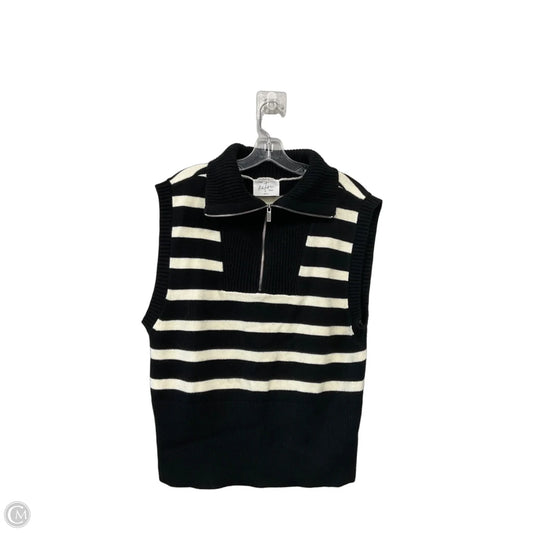 Vest Sweater By The Native One In Black & White, Size: S