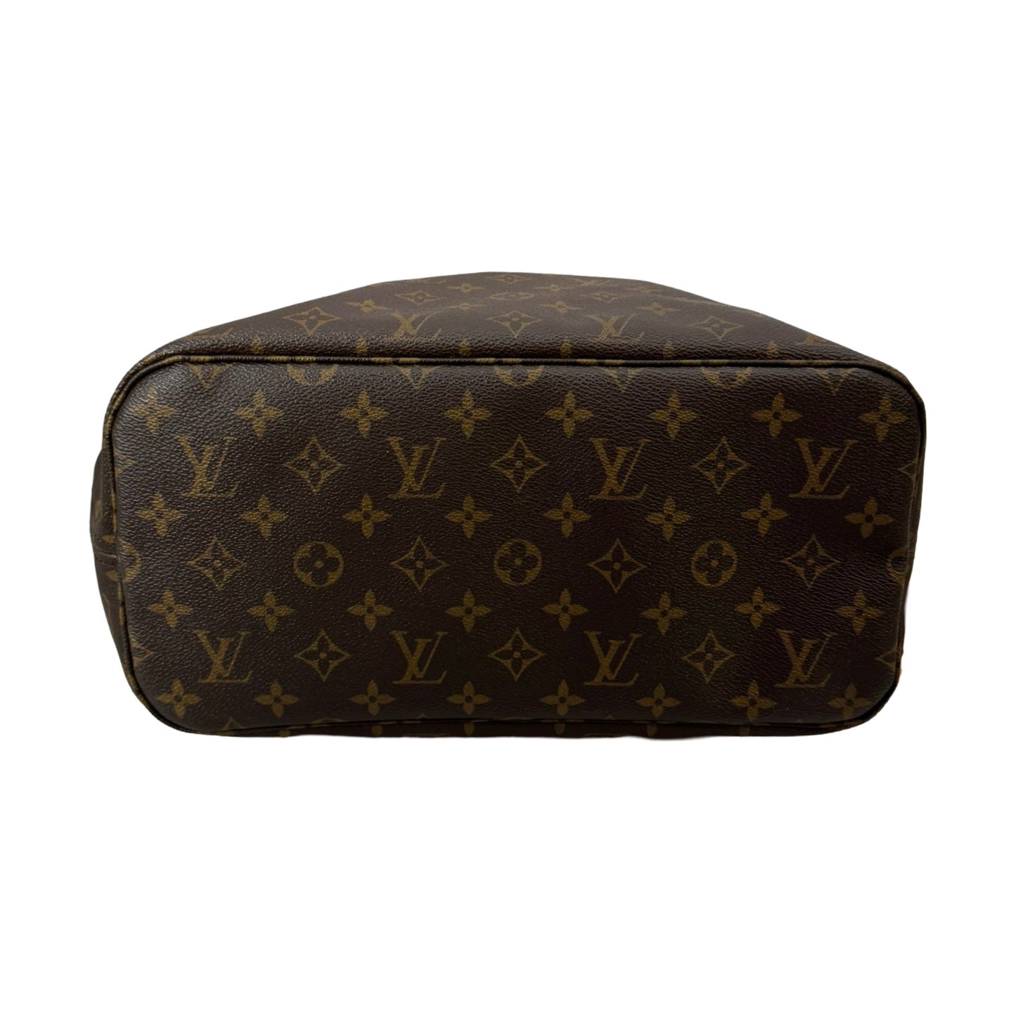 Neverfull Coated Canvas Monogram Brown Dual Vachetta Leather Handles with Gold-Tone Hardware Tote Luxury Designer By Louis Vuitton  Size: Medium