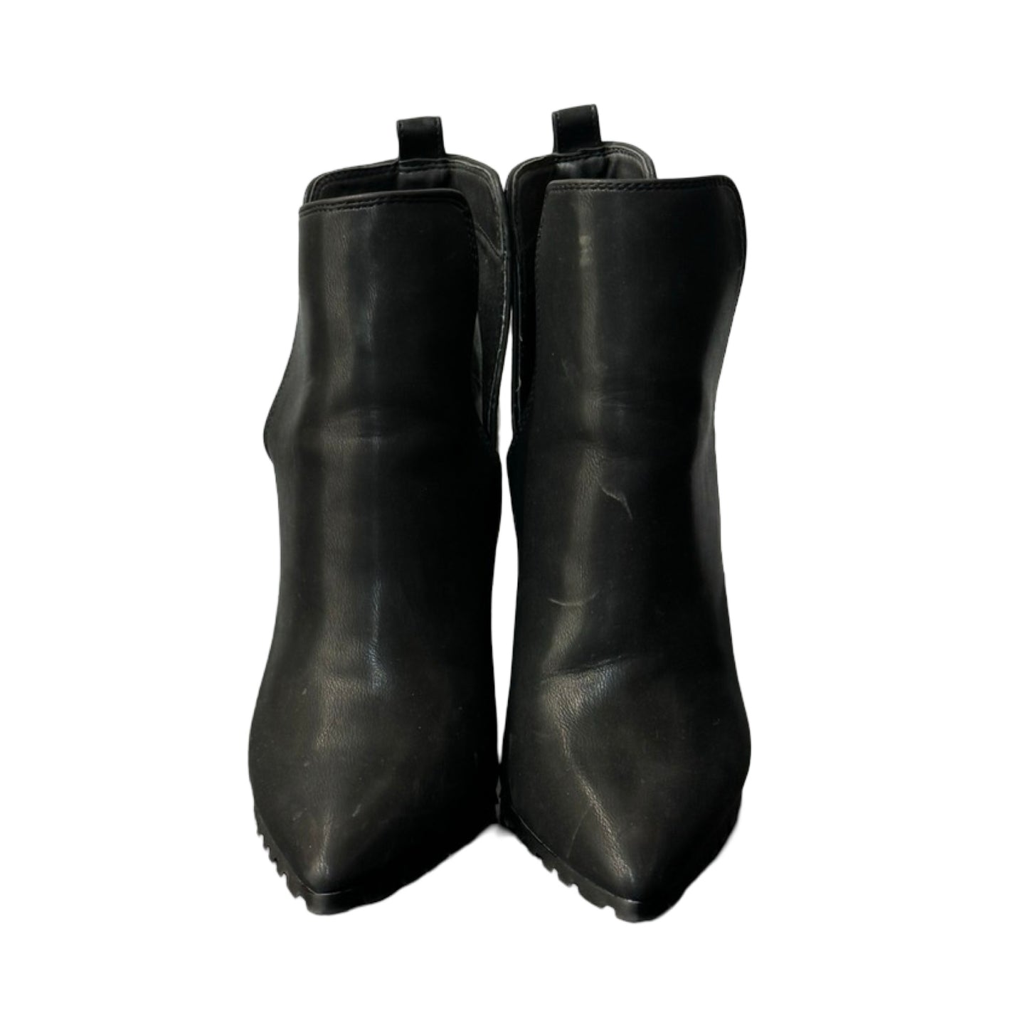 Black Boots Ankle Heels Qupid, Size 7