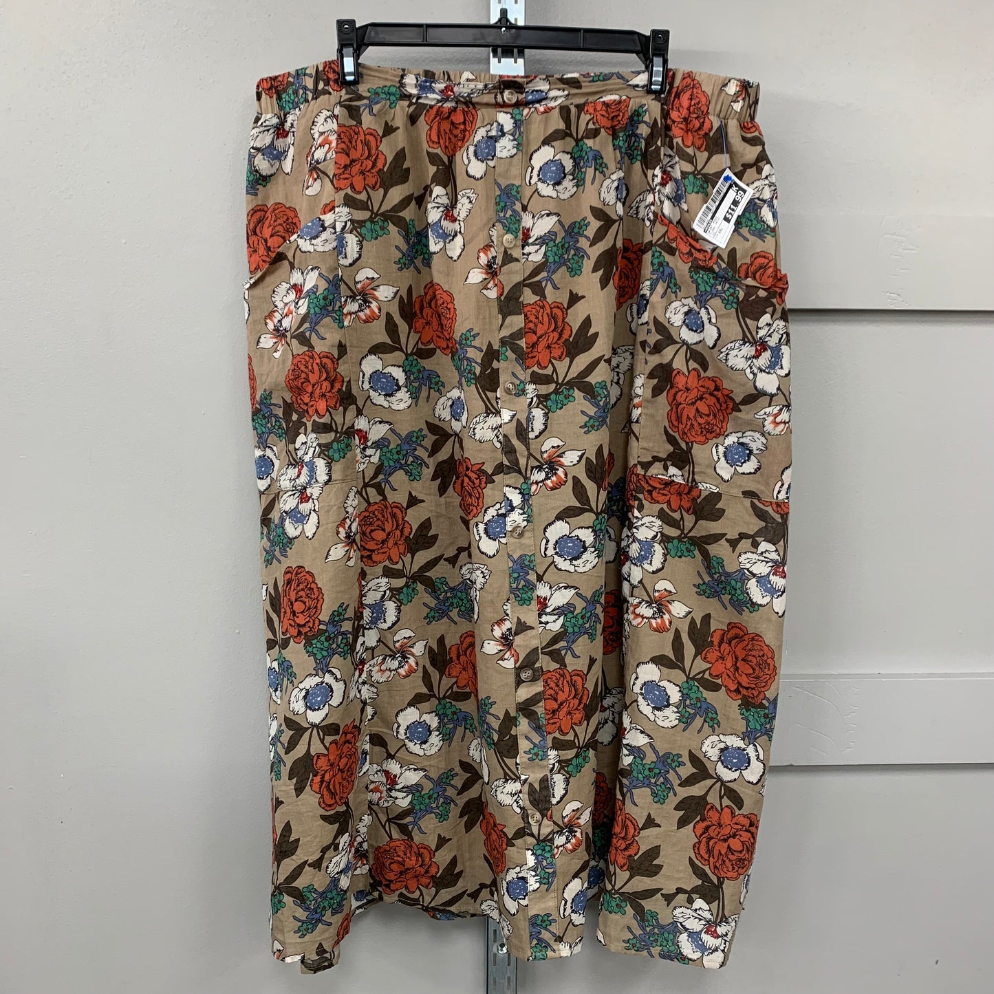 Skirt Midi By Roolee In Floral Print, Size: Xxl