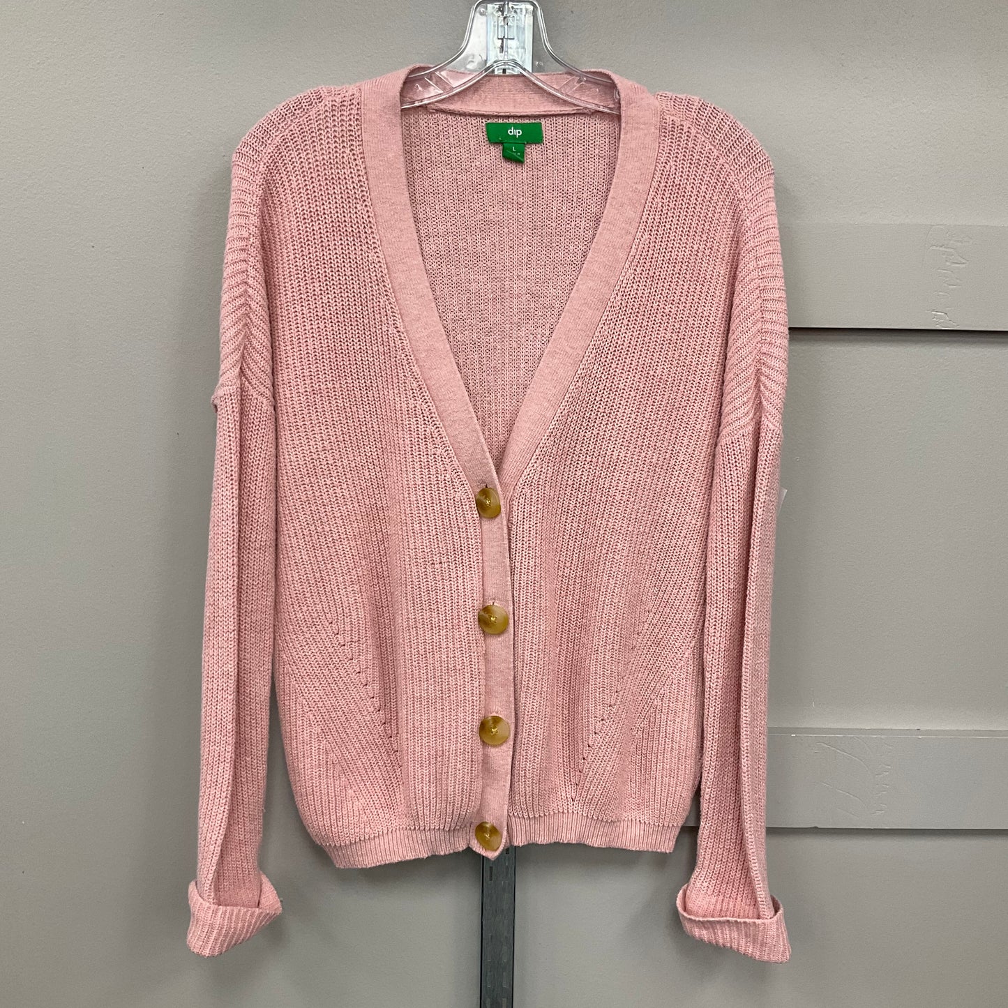 Cardigan By Dip In Pink, Size: L