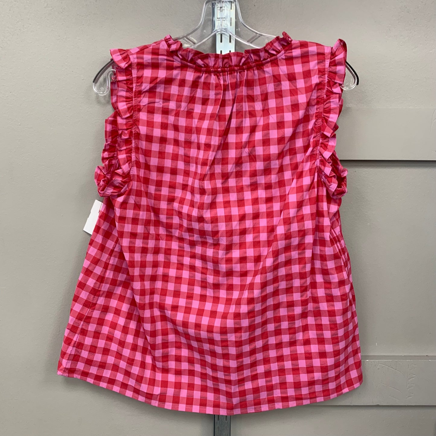 Top Sleeveless By Vineyard Vines In Plaid Pattern, Size: M