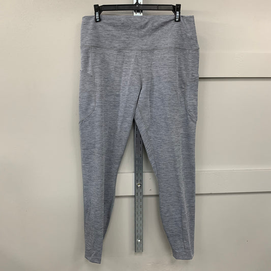 Athletic Leggings By Nike Apparel In Grey, Size: Xxl