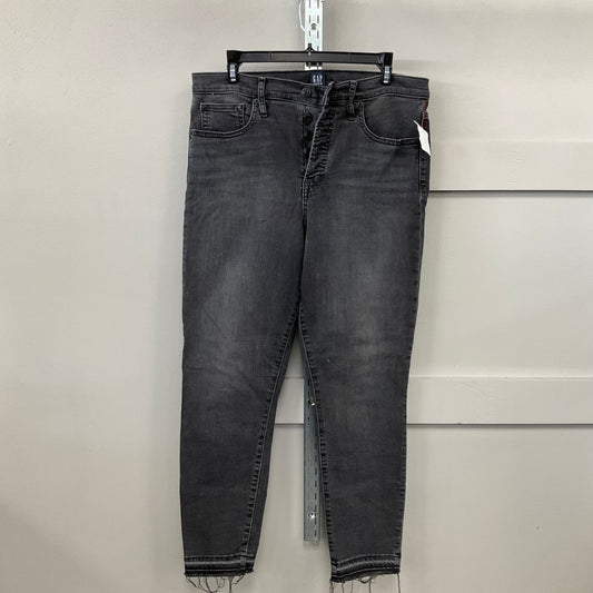 Jeans Skinny By Gap In Black Denim, Size: 12