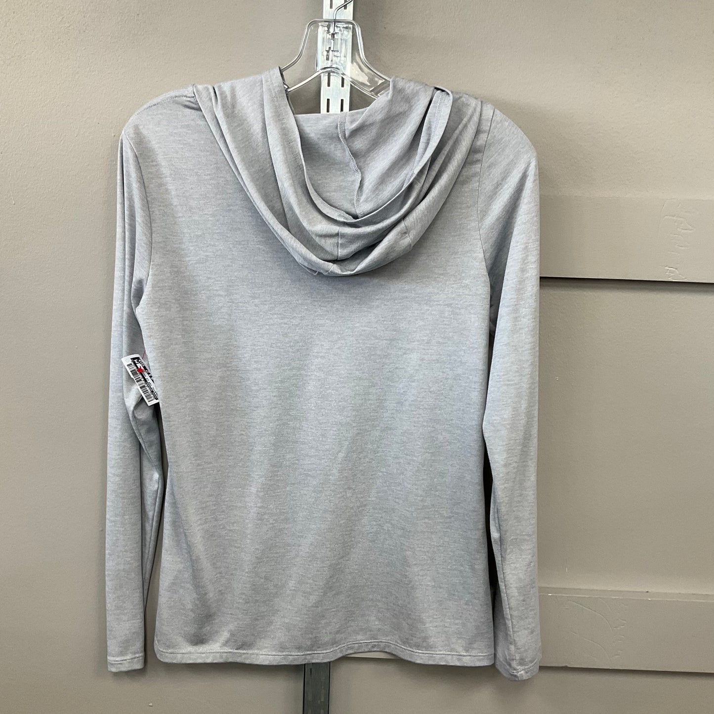 Athletic Top Long Sleeve Hoodie By Nike Apparel In Grey, Size: S