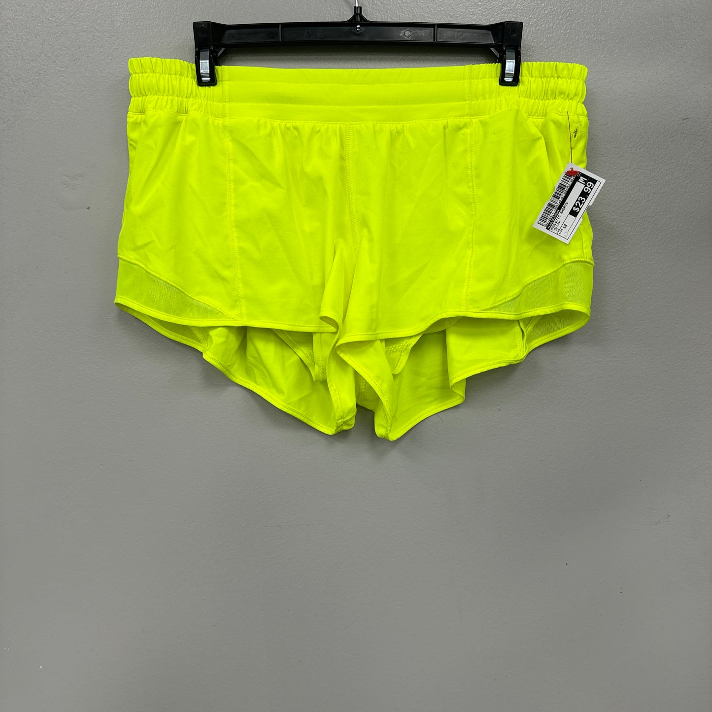 Athletic Shorts By Lululemon In Yellow, Size: 12