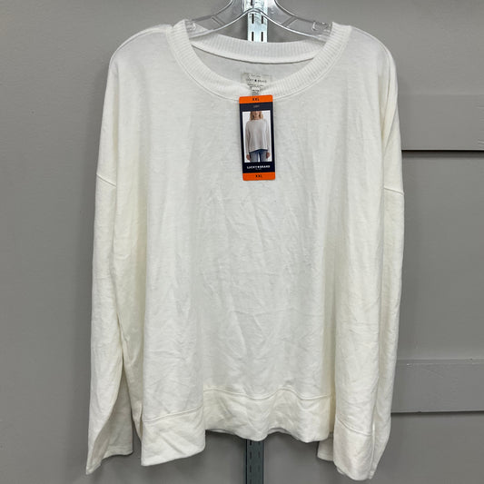 Top Long Sleeve Basic By Lucky Brand In Cream, Size: Xxl