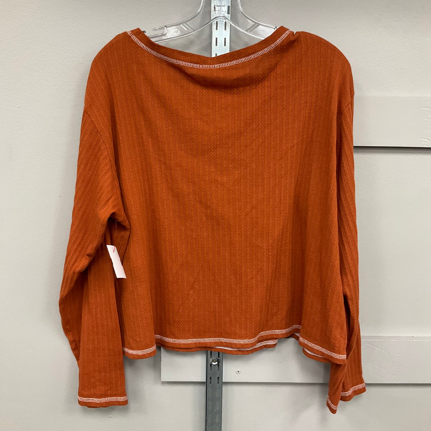 Top Long Sleeve Basic By Joyspun In Orange, Size: Xl