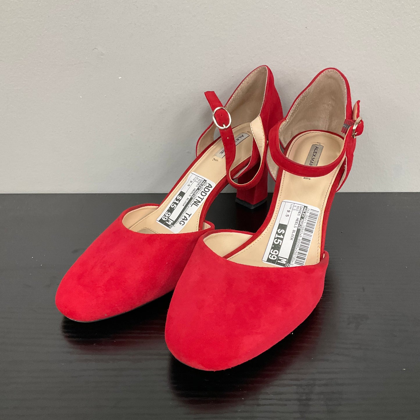 Shoes Heels Block By Alex Marie In Red, Size: 9.5