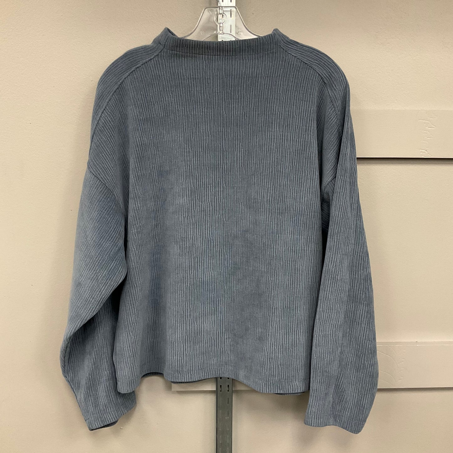 Top Long Sleeve By Madewell In Blue, Size: L