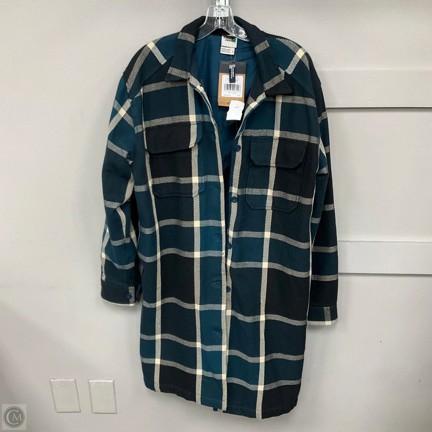 Coat Trench Coat By The North Face In Plaid Pattern, Size: Xl