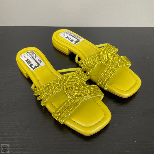Sandals Flats By Alex Marie In Yellow, Size: 6.5