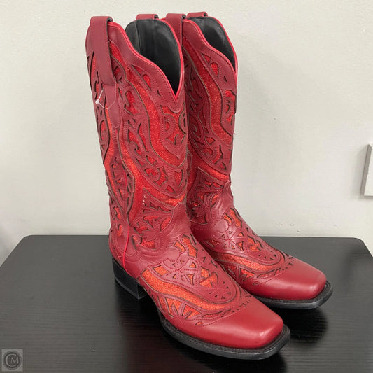 Boots Western By Cmb In Red, Size: 9.5