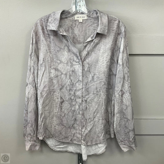 Top Long Sleeve By Cloth & Stone In Grey, Size: L