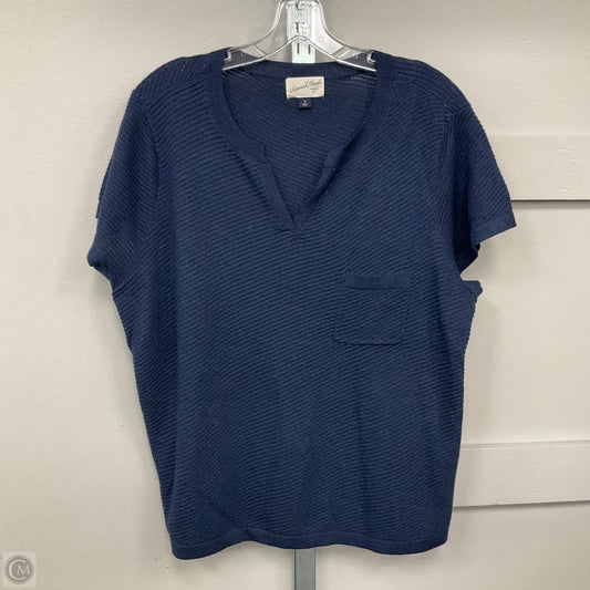 Top Short Sleeve By Universal Thread In Navy, Size: 1x