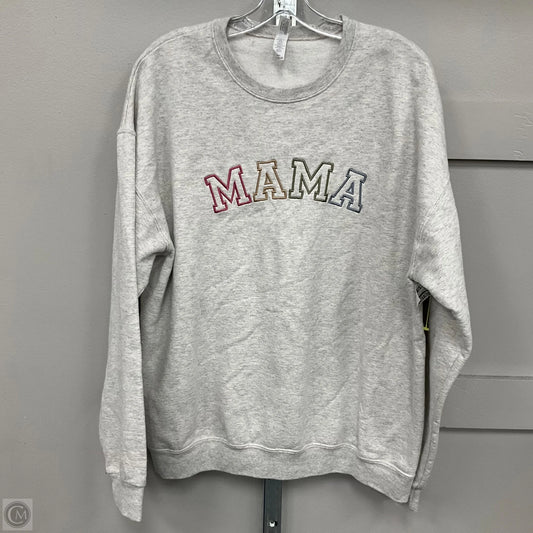 Sweatshirt Crewneck By Jerzees In Grey, Size: Xl