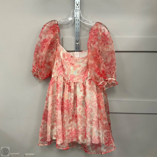 Dress Party Short By Francesca's In Floral Print, Size: L