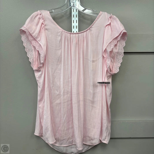 Top Short Sleeve By Lc Lauren Conrad In Pink, Size: L