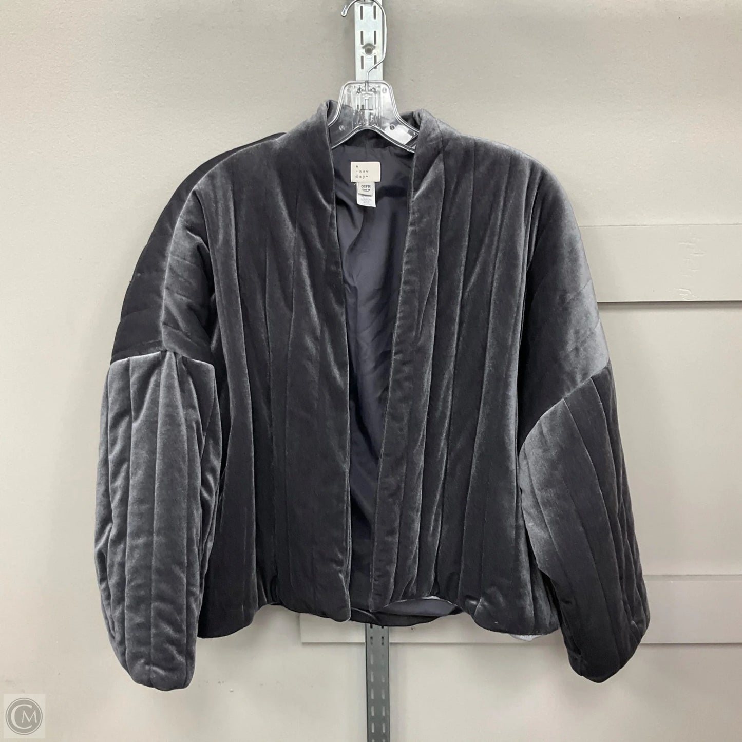 Jacket Puffer & Quilted By A New Day In Silver, Size: Osfm