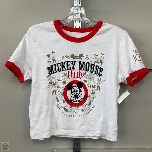 Top Short Sleeve By Disney In White, Size: Xxl