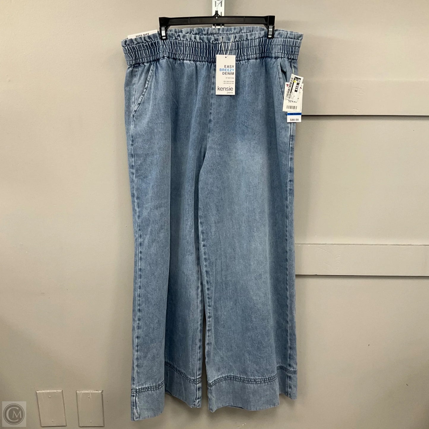 Jeans Wide Leg By Kensie In Blue Denim, Size: Xl