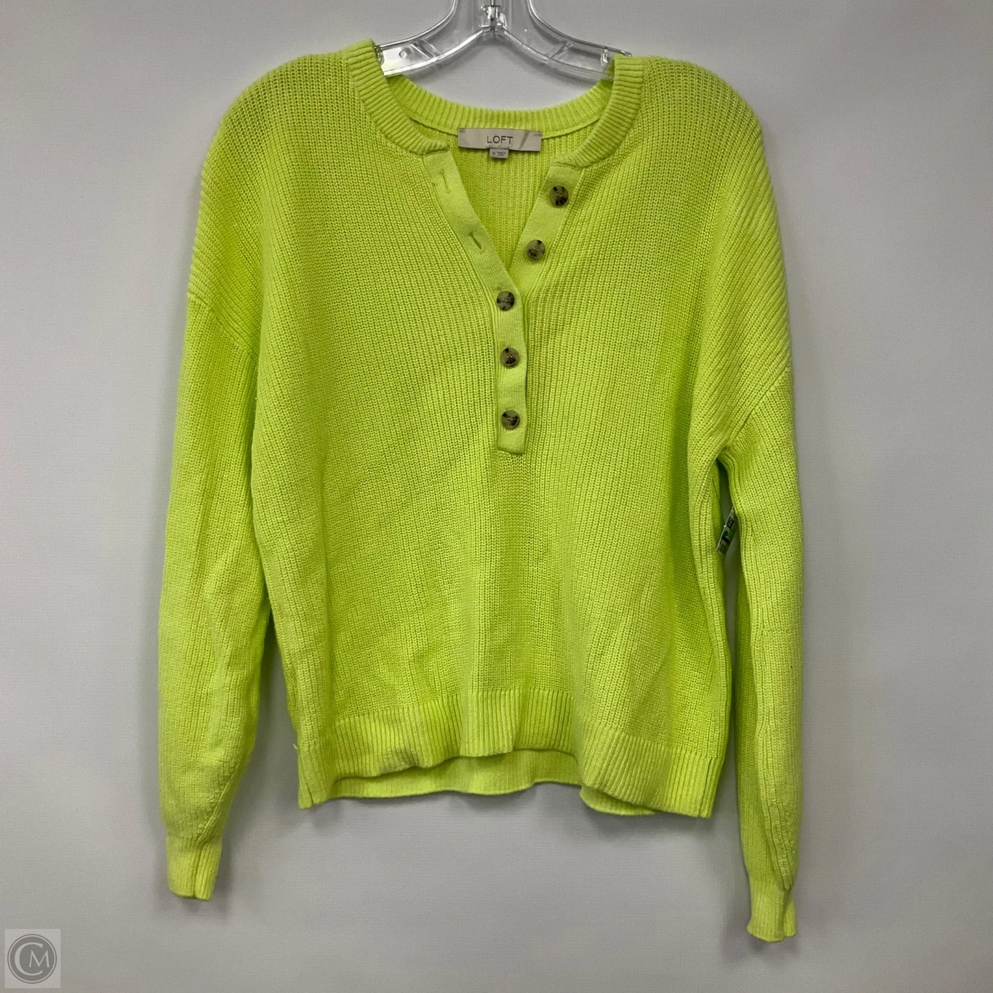 Top Long Sleeve By Loft In Green, Size: M