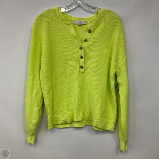 Top Long Sleeve By Loft In Green, Size: M