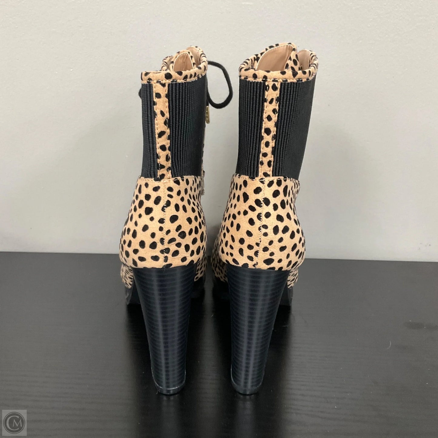 Boots Combat By Shoedazzle In Animal Print, Size: 8.5
