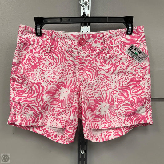 Shorts Designer By Lilly Pulitzer In Pink & White, Size: 00