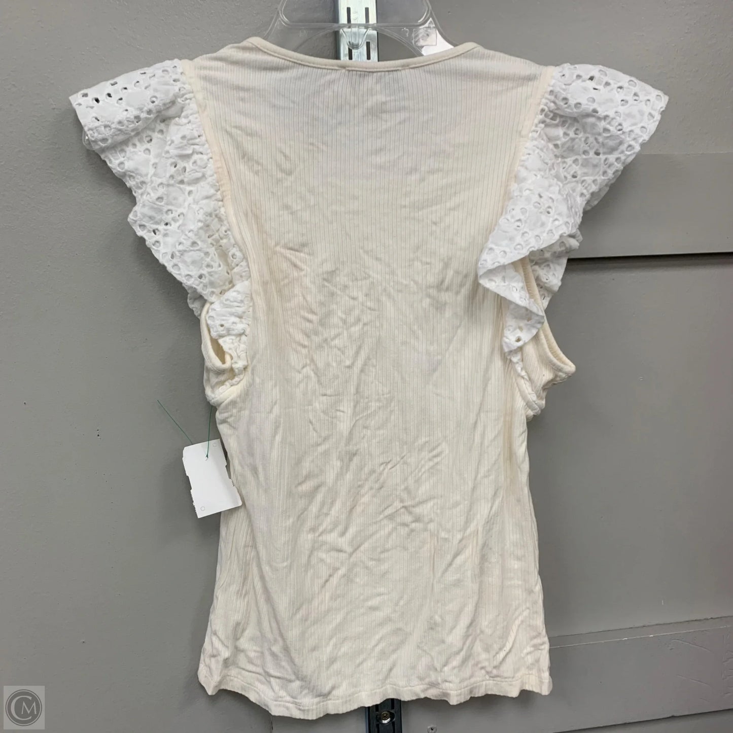 Top Short Sleeve By Evereve In Cream, Size: Xs