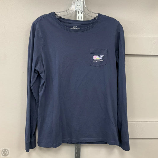 Top Long Sleeve By Vineyard Vines In Navy, Size: M