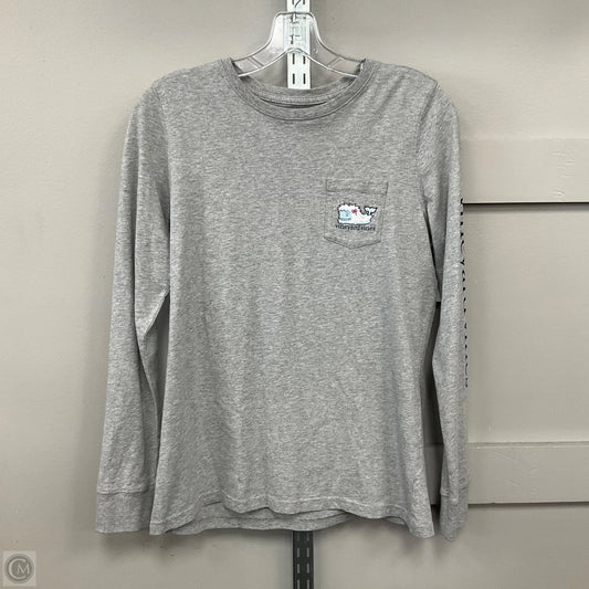 Top Long Sleeve By Vineyard Vines In Grey, Size: S