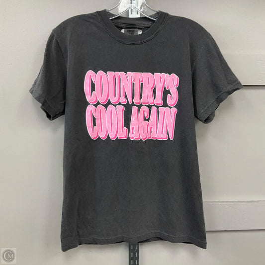 Top Short Sleeve Basic By Comfort Colors In Grey, Size: S