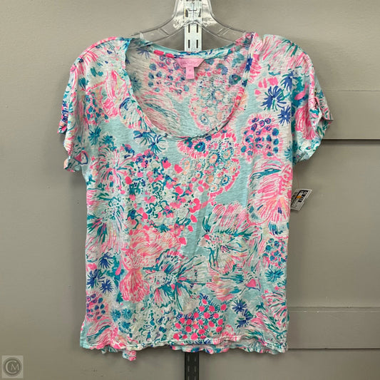 Top Short Sleeve Designer By Lilly Pulitzer In Multi-colored, Size: M