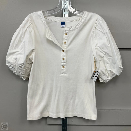Top Short Sleeve By Old Navy In White, Size: L