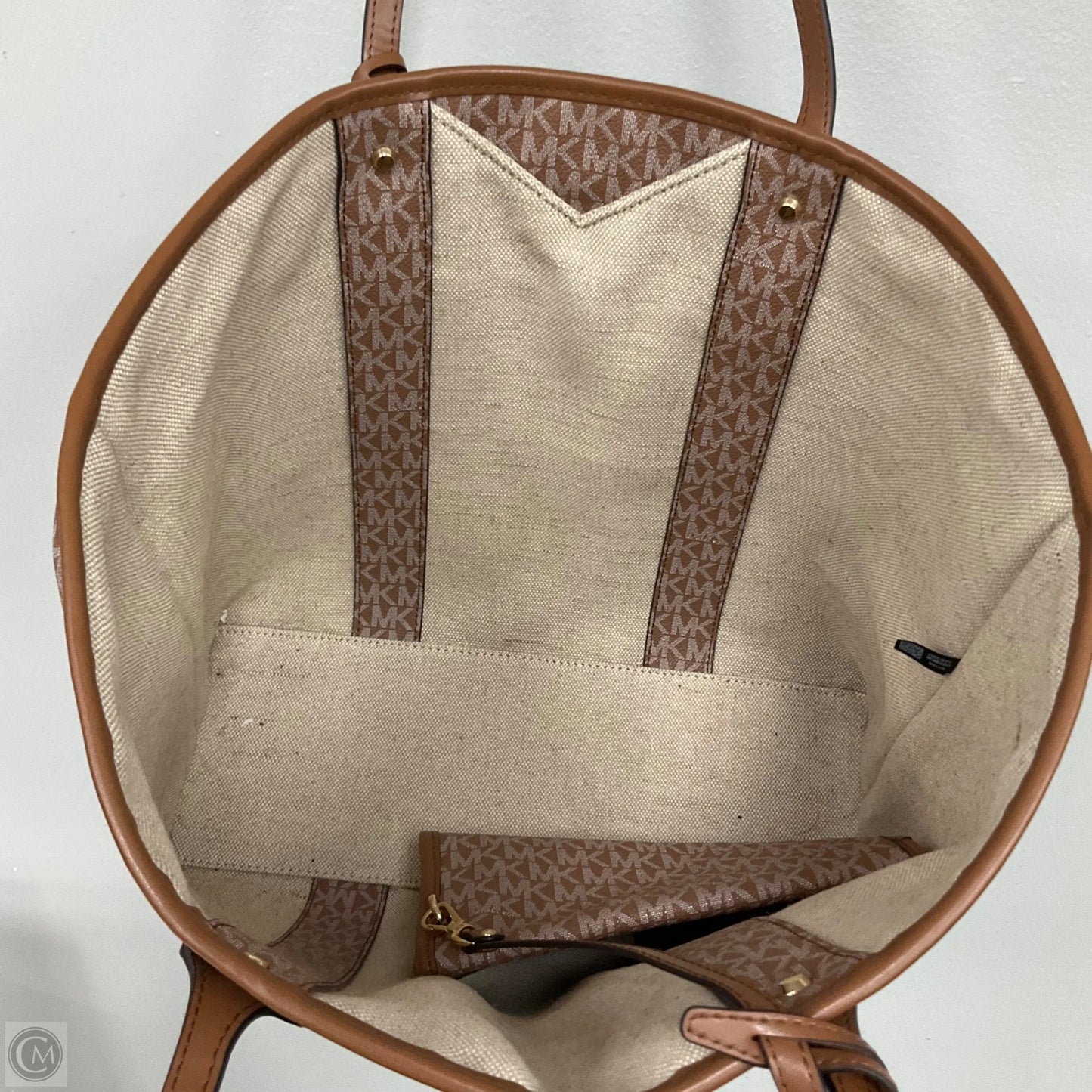 Eva Large Two-Toned Tote Designer By Michael Kors, Size: Large